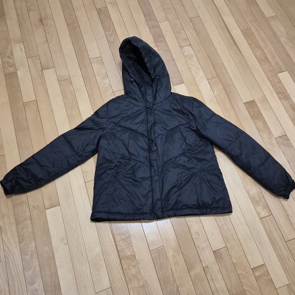 Madewell Black Puffer Hooded Jacket
